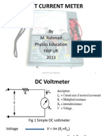 Direct Current Meter: by M. Rahmad Physics Education Fkip Ur 2013