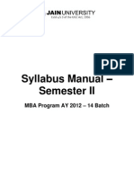 Syllabus Manual - Semester II: MBA Program AY 2012 - 14 Batch