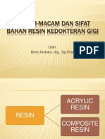 Macam-Macam Dan Sifat Bahan Resin Kedokteran Gigi - Bimo Rintoko