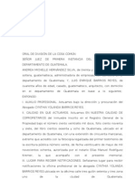 Juicio Oral de División de La Cosa Común