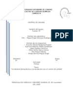 Control de Calidad de La Industria Farmaceutica Ensayo