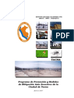 Programas de Prevencion y Medidas de Mitigacion Ante Desastres de La Ciudad de Tacna