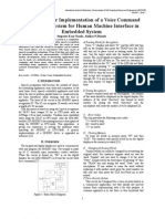 Microcontroller Implementation of Voice Command Recognition System For Human Machine Interface in Embedded System