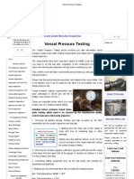 Vessel Pressure Testing