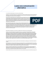 10 Tesis para Una Comunicación Alternativa