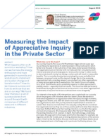 Measuring The Impact of Appreciative Inquiry in The Private Sector