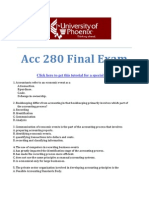 Acc 280 Final Exam