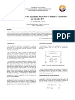 Implementación y Uso de Algoritmo Recursivo de Mínimos Cuadrados en Circuito RC