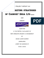 The Marketing Strategies OF Adbury Ndia TD: A Project Report On