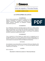 Reglamento Interior de Los Juzgados y Tribunales Penales