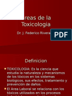 Areas de La Toxicologia