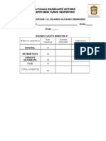 Examen 3º Cuarto Bimestre