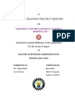 A Summer Training Project Report On: "Training and Devlopment at Surya Roshni LTD."