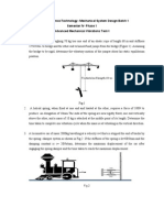 Master of Science-Technology-Mechanical System Design Batch 1 Semester IV - Phase 1 Advanced Mechanical Vibrations Test-1