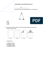 GEOMETRIA - Atividades Sobre Triângulos