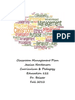 Classroom Management Plan