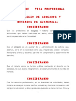 Código de Ética Profesional Del Colegio de Abogados y Notarios Guatemala