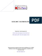 Icse 2003 Mathematics