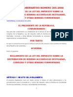 To de La Ley Del Impuesto Sobre La Distribucion de Bebidas AG 205-2004