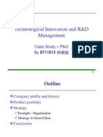 Technological Innovation and R&D Management: Case Study - P&G By 8711813 林榮俊