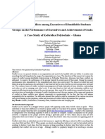 The Effect of Conflicts Among Executives of Identifiable Students Groups On The Performance of Executives and Achievement of Goals