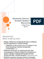 Enhancing Critical Thinking in Student Nurses Through Reflection