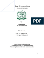 Plant Tissue Culture Practical Note Book