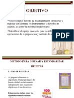 Estandarizar Receta