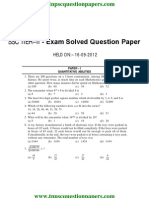 SSC CGL TIER II Exam Solved Paper I (Arithmetical Abiligy)