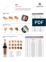 Arbonne Cosmetics Shade Guide - Face