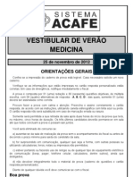 Prova - Medicina ACAFE 2013