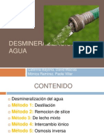 Desmineralización Del Agua (Osmosis Inversa)