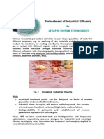 Treatment of Industrial Effluents Using Biofilms