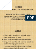 LGA3102 Songs and Poetry For Young Learners Pedagogical Principles of Teaching Songs and Poetry To Young Learners