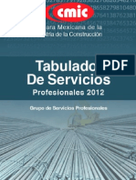 Tabulador de Servicios Profesionales 2012