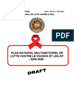 PLAN NATIONAL MULTISECTORIEL DE LUTTE CONTRE LE VIH/SIDA ET LES IST (Janvier 2006)