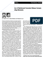 Strength and Behavior of Reinforced Concrete Obtuse Corners Under Opening Bending Moments