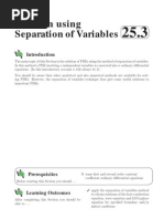 Solution Using Separation of Variables