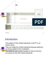 An Introduction To The Chemistry of D-Block Elements