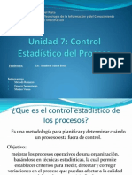 Unidad 7 Control Estadistico Del Proceso