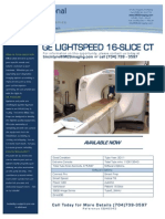 GE LightSpeed 16-Slice CT EQ#6542