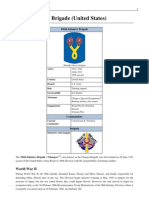 196th Infantry Brigade (United States), American Army, Order of Battle