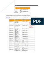 Calendario Examen Cedula A