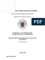 T - Ángel Del Río Alda - Escritura y Alfabetización - Su Impacto en La Antigüedad PDF