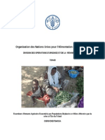 Organisation Des Nations Unies Pour L'alimentation Et L'agriculture DIVISION DES OPERATIONS D'URGENCE ET DE LA RÉHABILITATION