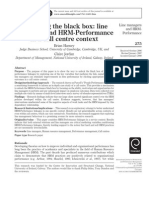 Line Managers and HRM Performance