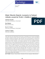 Ethnic Minority-Majority Asymmetry in National Attitudes Around The World: A Multilevel Analysis