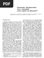 Composición Hidroelectrolítica Intra y Extracelular