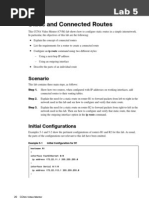 Static and Connected Routes: Scenario