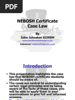 Nebosh Cert Case Law